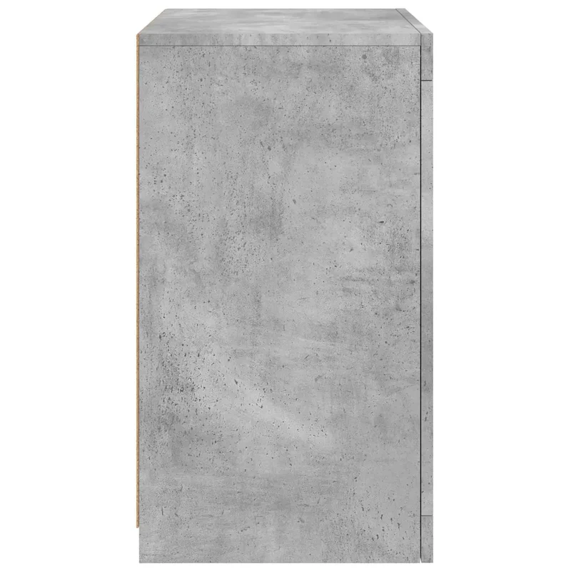 Armoire latérale avec éclairage LED tendance grand espace de rangement 41 x 37 x 67 cm en bois gris béton 02_0049369
