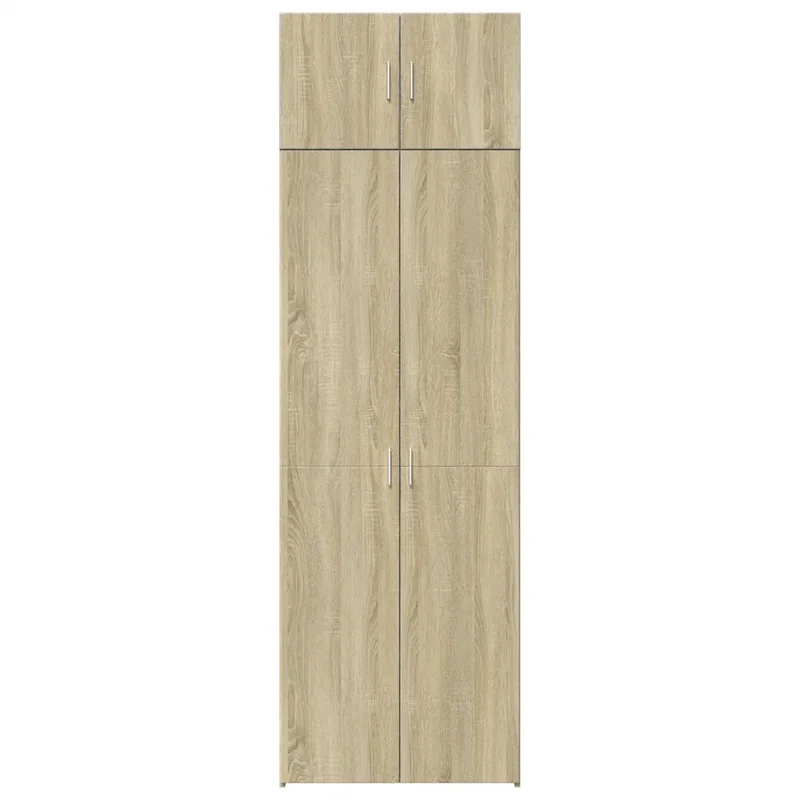 Armoire de rangement haute bois d'ingénierie 70 x 42,5 x 225 cm grand espace plusieurs compartiments en bois d'ingénierie chêne sonoma 02_0055576
