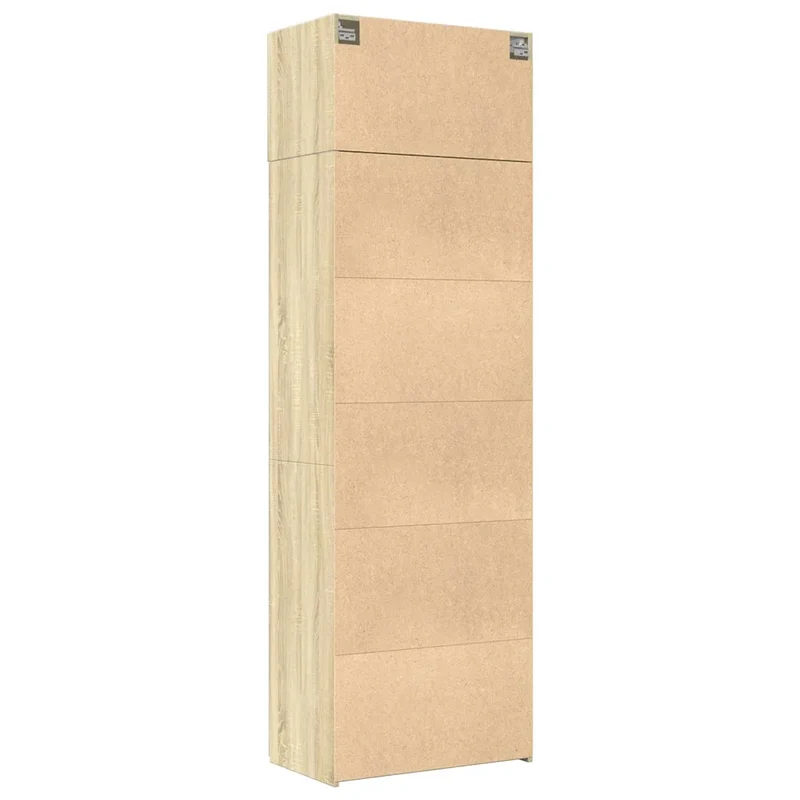 Armoire de rangement haute bois d'ingénierie 70 x 42,5 x 225 cm grand espace plusieurs compartiments en bois d'ingénierie chêne sonoma 02_0055576