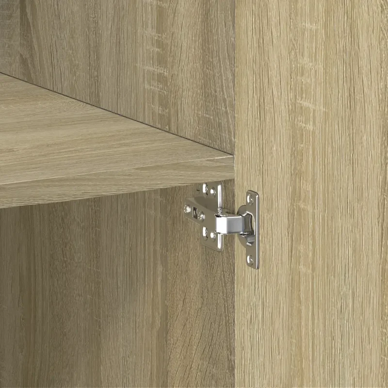 Armoire de rangement haute bois d'ingénierie 70 x 42,5 x 225 cm grand espace plusieurs compartiments en bois d'ingénierie chêne sonoma 02_0055576