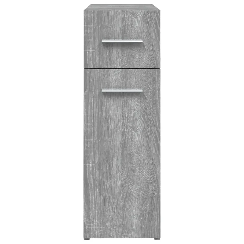 Armoire apothicaire spacieuse rangement 20 x 45,5 x 60 cm finition mate en bois d'ingénierie gris 02_0048250