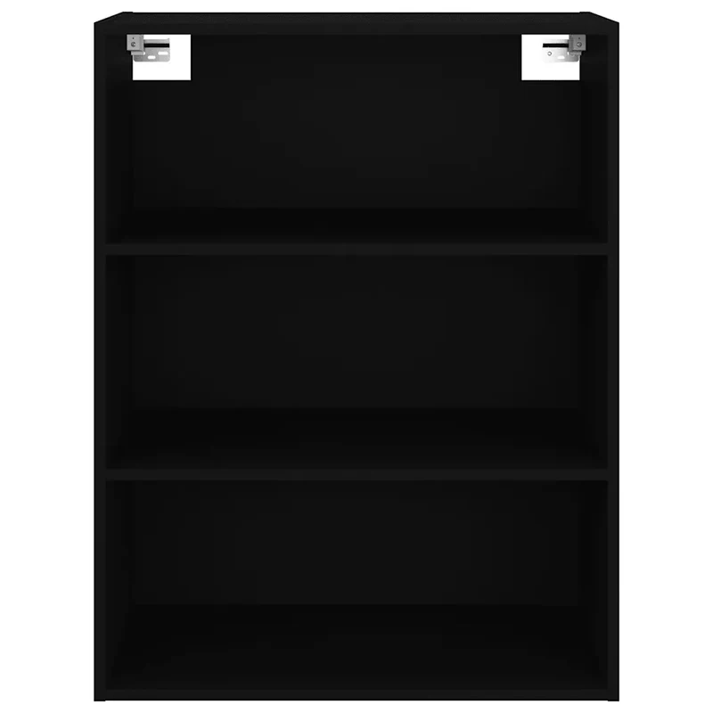 Armoire murale suspendue grand espace rangement optimisation murale 69,5 x 32,5 x 90 cm en bois d'ingénierie noir 02_0048031
