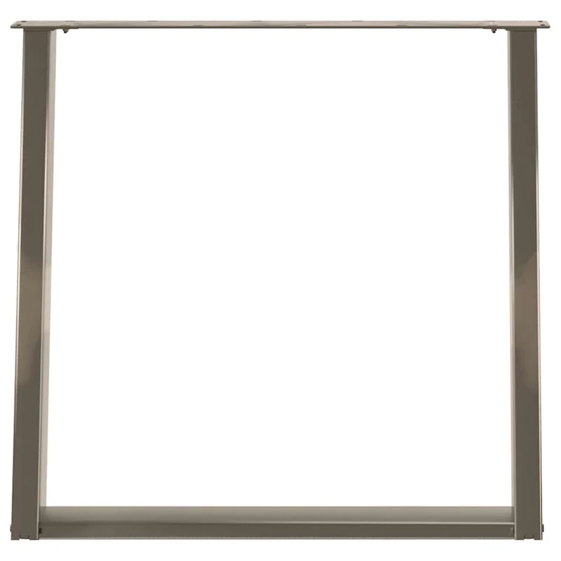 Lot de 2 pieds de table à manger en U 80 x 72-73 cm avec niveleurs réglables design moderne en acier naturel 02_0057079