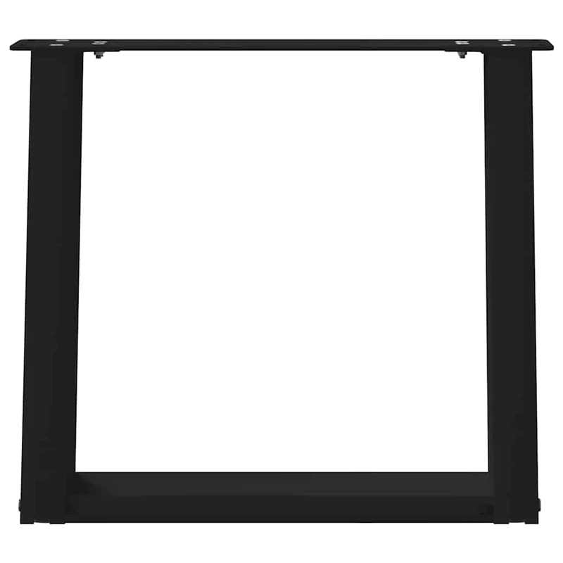Lot de 2 pieds de table basse en U inclinés 50 x 42 x 43 cm avec niveleurs réglables design moderne en acier noir 02_0057048