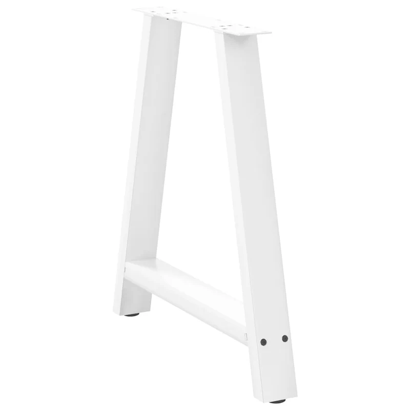 Lot de 2 pieds de table à manger en forme de A réglables 80 x 72-73 cm en acier blanc 02_0057133