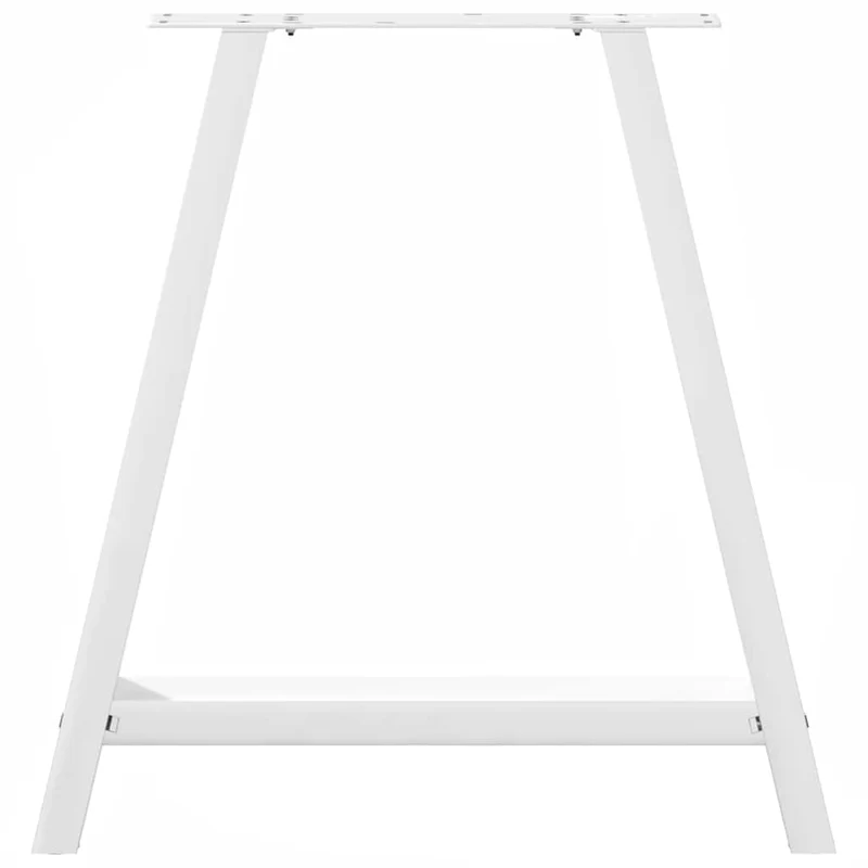 Lot de 2 pieds de table à manger en forme de A réglables 80 x 72-73 cm en acier blanc 02_0057133