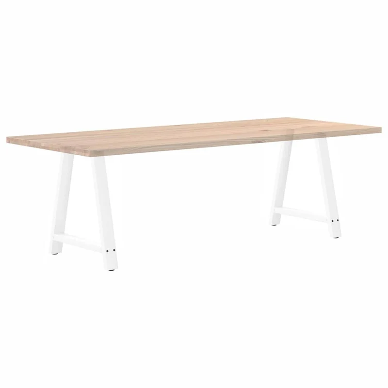 Lot de 2 pieds de table à manger en forme de A réglables 80 x 72-73 cm en acier blanc 02_0057133