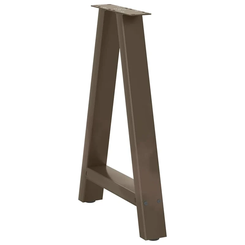 Lot de 2 pieds de table à manger en forme de A 50 x 72 cm design moderne avec niveleurs réglables en acier noir 02_0057125
