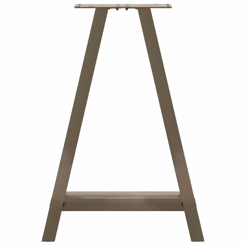 Lot de 2 pieds de table à manger en forme de A 50 x 72 cm design moderne avec niveleurs réglables en acier noir 02_0057125