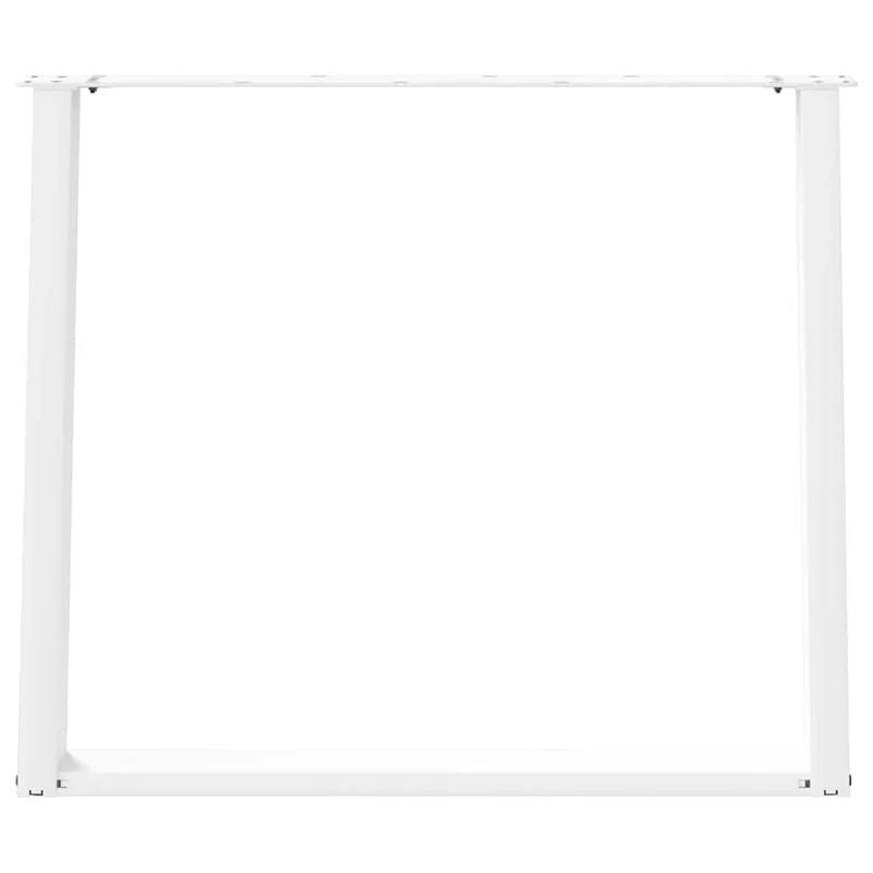 Lot de 2 pieds de table à manger en U réglables 90 x 73 cm stable design moderne en acier blanc 02_0057081
