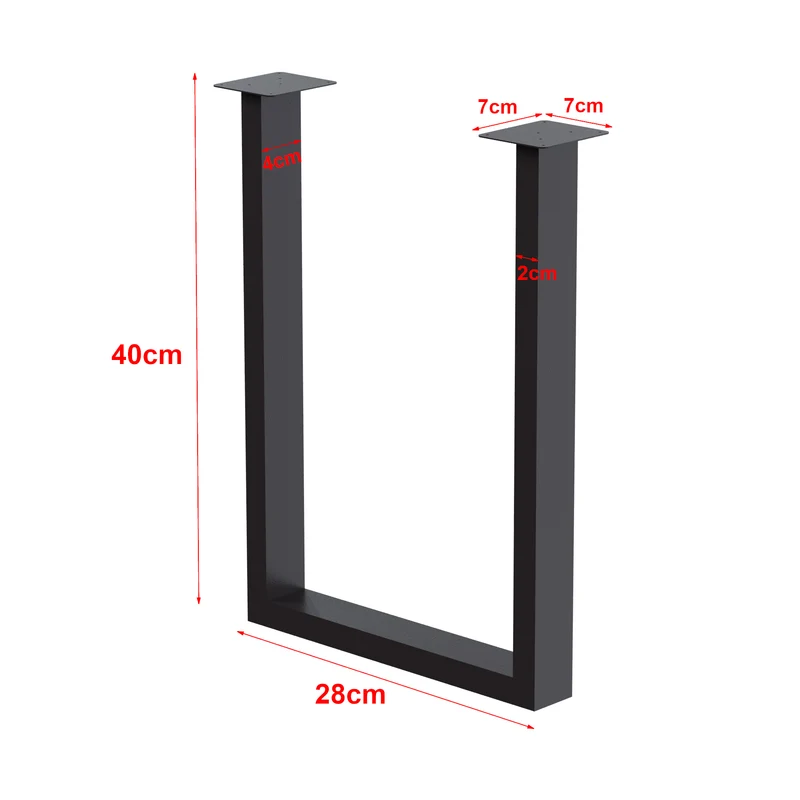 Set de 2 pieds de table rectangulaires en acier 40 x 28 cm 03_0008081
