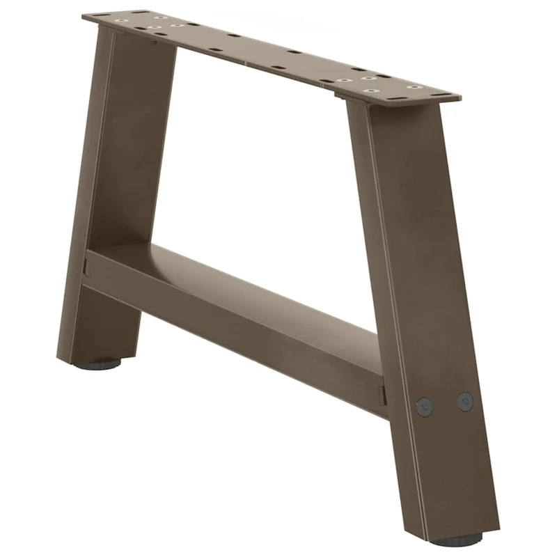 Lot de 2 pieds de table basse en A 60 x 30 cm avec niveleurs réglables style moderne en acier noir 02_0057103