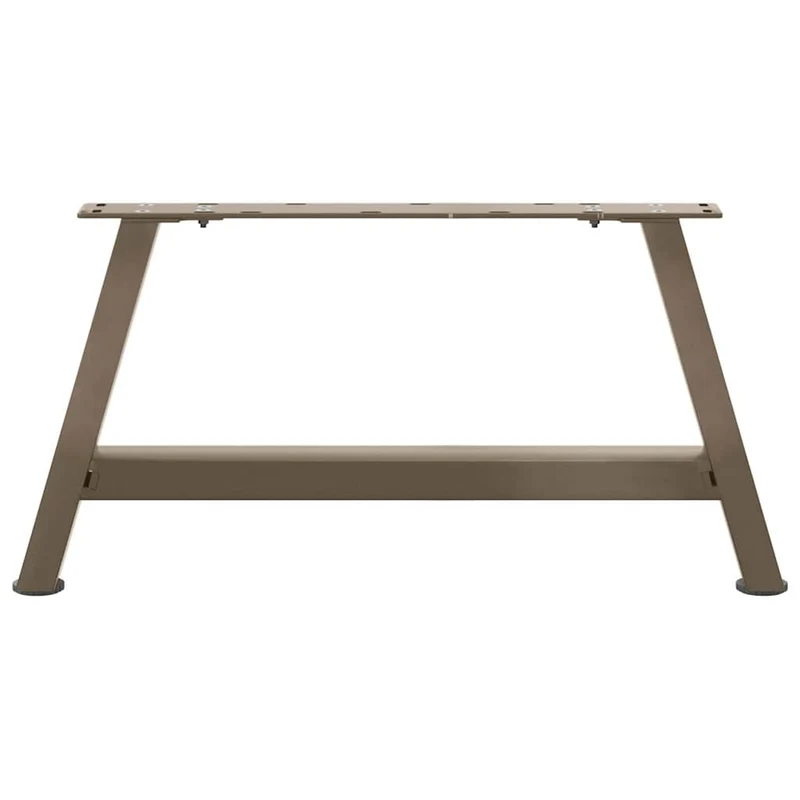 Lot de 2 pieds de table basse en A 60 x 30 cm avec niveleurs réglables style moderne en acier noir 02_0057103