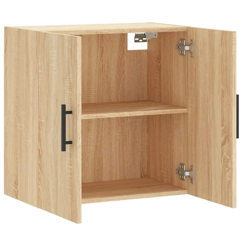 Armoire murale chêne sonoma 60 x 31 x 60 cm grand espace rangement pratique style moderne en bois d'ingénierie 02_0048822