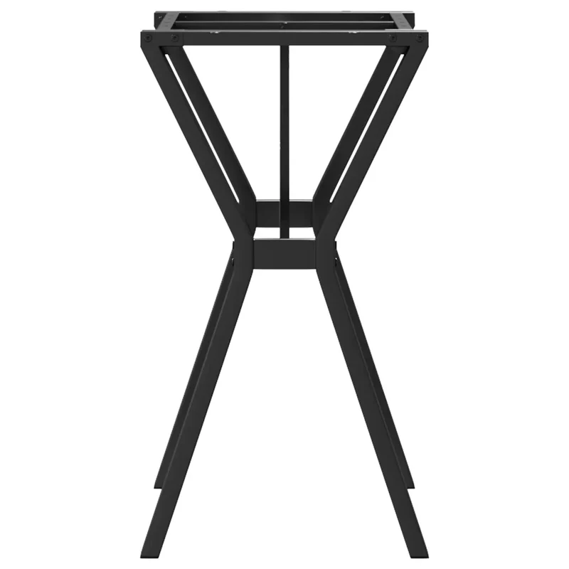 Pieds de table à manger cadre en Y 60 x 40 x 73 cm robustes et stables style industriel en acier noir 02_0047257