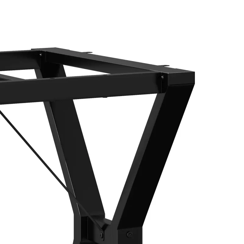 Pieds de table à manger cadre en Y 60 x 40 x 73 cm robustes et stables style industriel en acier noir 02_0047257