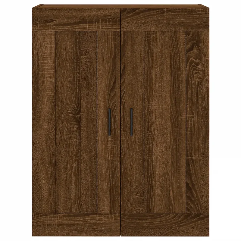 Armoire murale design élégant rangement suspendu 69,5 x 34 x 90 cm en bois d'ingénierie marron 02_0048930