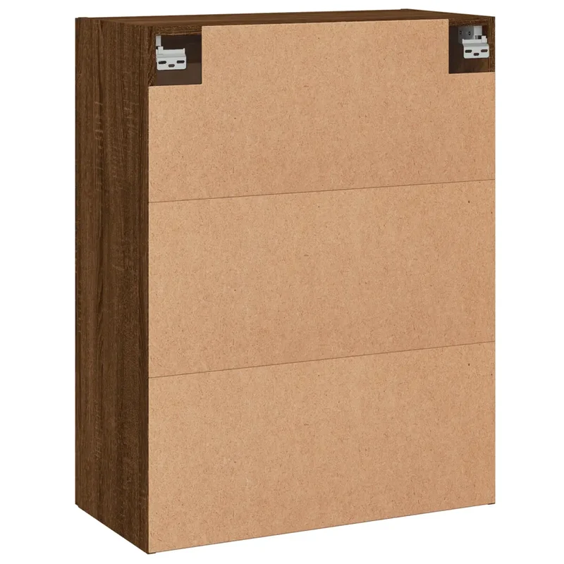 Armoire murale design élégant rangement suspendu 69,5 x 34 x 90 cm en bois d'ingénierie marron 02_0048930