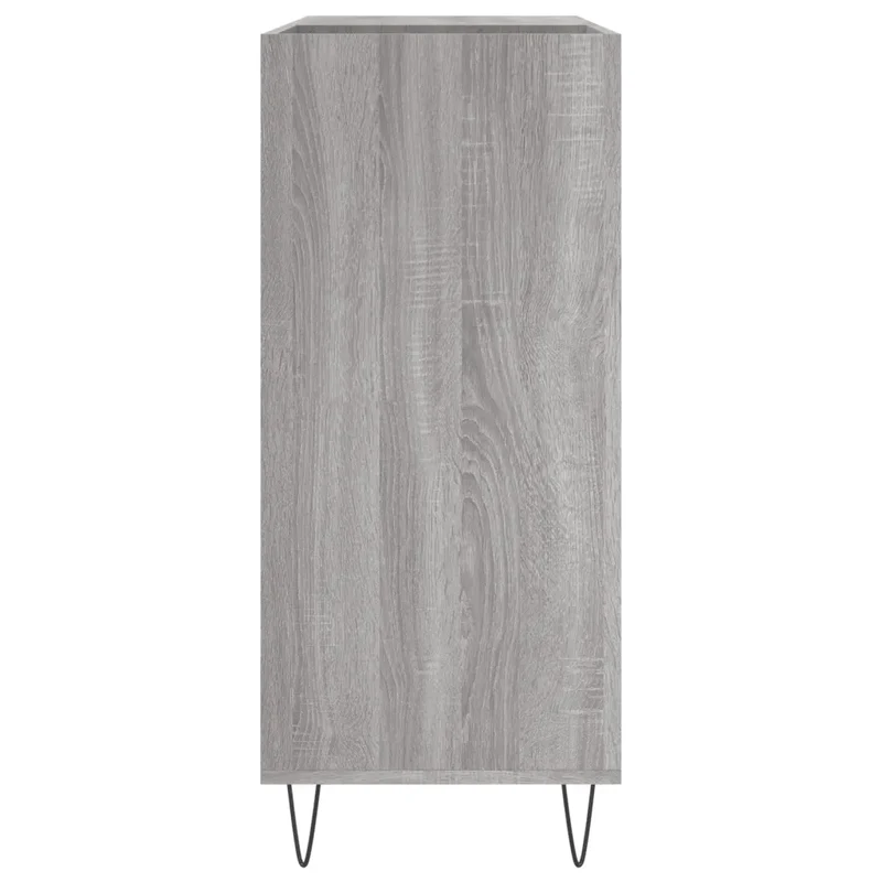 Armoire à disques pratique rangement vinyles 84,5 x 38 x 89 cm style industriel en bois d'ingénierie gris 02_0049173
