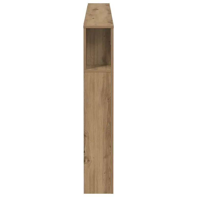 Tête de lit bibliothèque gain de place 160 x 18 x 103 cm pour chambre élégante en bois d'ingénierie chêne artisanal 02_0050971