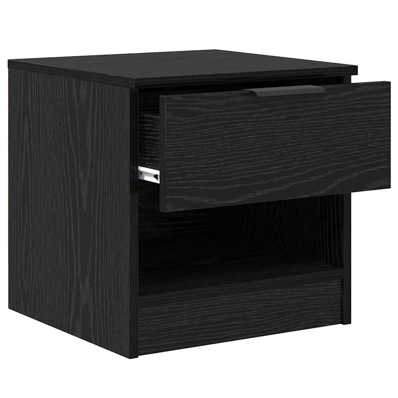 Armoire de lit moderne pratique rangement 40 x 39 x 40 cm en bois d'ingénierie chêne noir 02_0052671