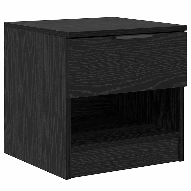 Armoire de lit moderne pratique rangement 40 x 39 x 40 cm en bois d'ingénierie chêne noir 02_0052671