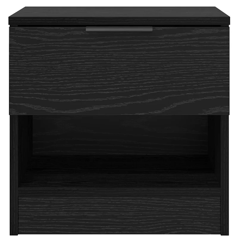 Armoire de lit moderne pratique rangement 40 x 39 x 40 cm en bois d'ingénierie chêne noir 02_0052671