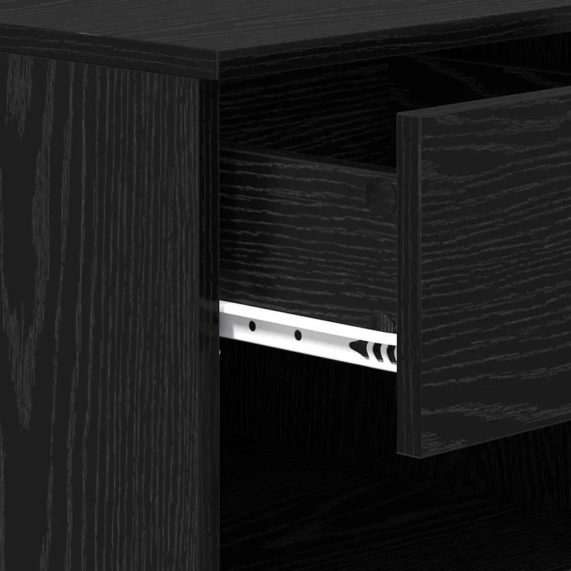 Armoire de lit moderne pratique rangement 40 x 39 x 40 cm en bois d'ingénierie chêne noir 02_0052671
