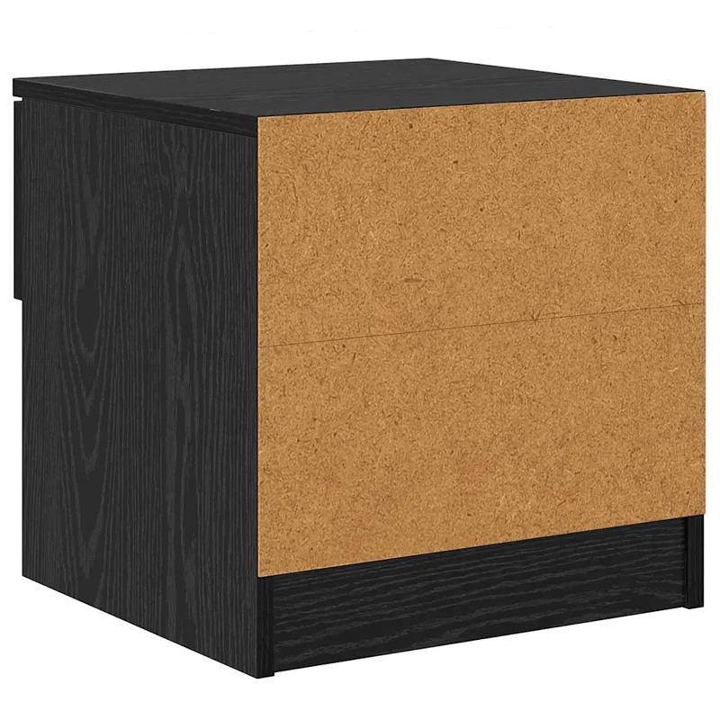 Armoire de lit moderne pratique rangement 40 x 39 x 40 cm en bois d'ingénierie chêne noir 02_0052671