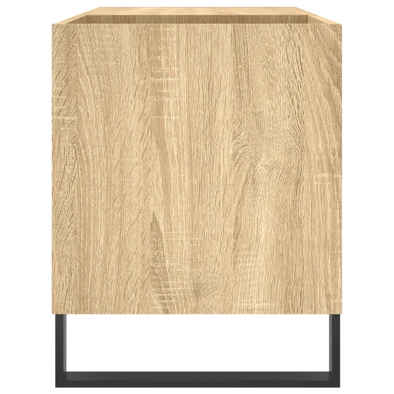 Armoire à disques pratique classique rangement 85 x 38 x 48 cm style industriel en bois d'ingénierie chêne sonoma 02_0049118