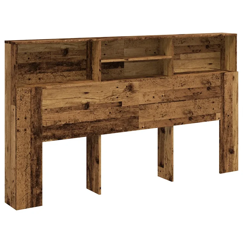 Armoire de tête de lit bibliothèque pratique 180 x 19 x 103 cm peu encombrant style vintage en bois vieux bois 02_0050960