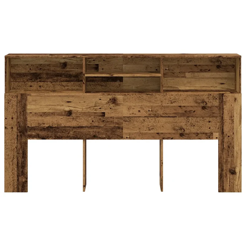 Armoire de tête de lit bibliothèque pratique 180 x 19 x 103 cm peu encombrant style vintage en bois vieux bois 02_0050960