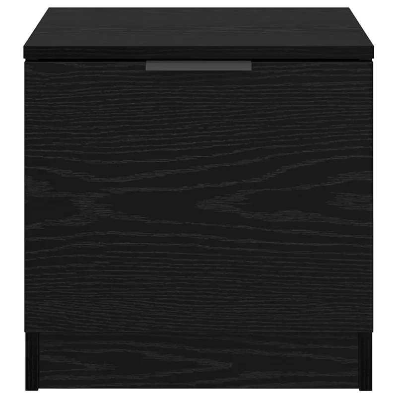 Armoire de lit moderne avec tiroirs et étagères 40 x 39 x 40 cm en bois d'ingénierie chêne noir 02_0052668