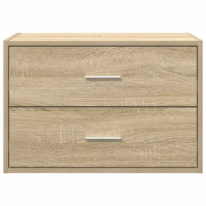 Armoire de rangement empilable avec 2 tiroirs pour salon chambre 60 x 31 x 40 cm en bois d'ingénierie chêne sonoma 02_0051192