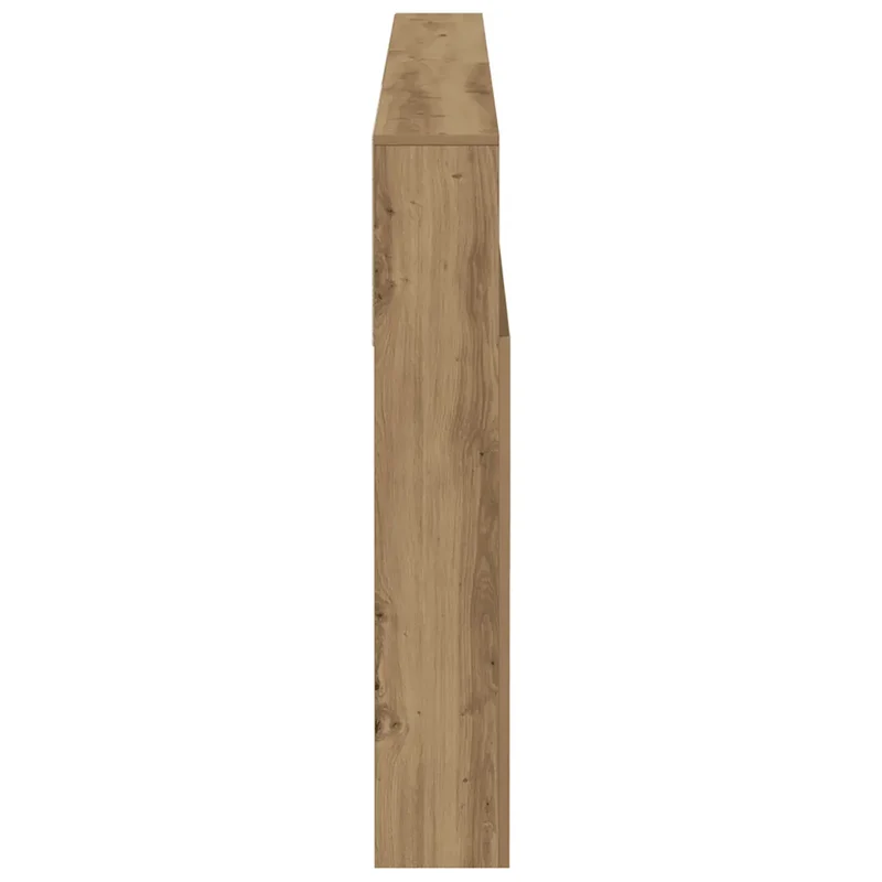 Armoire de tête de lit contemporaine avec rangement 200 x 19 x 103 cm en bois d'ingénierie chêne artisanal 02_0050963
