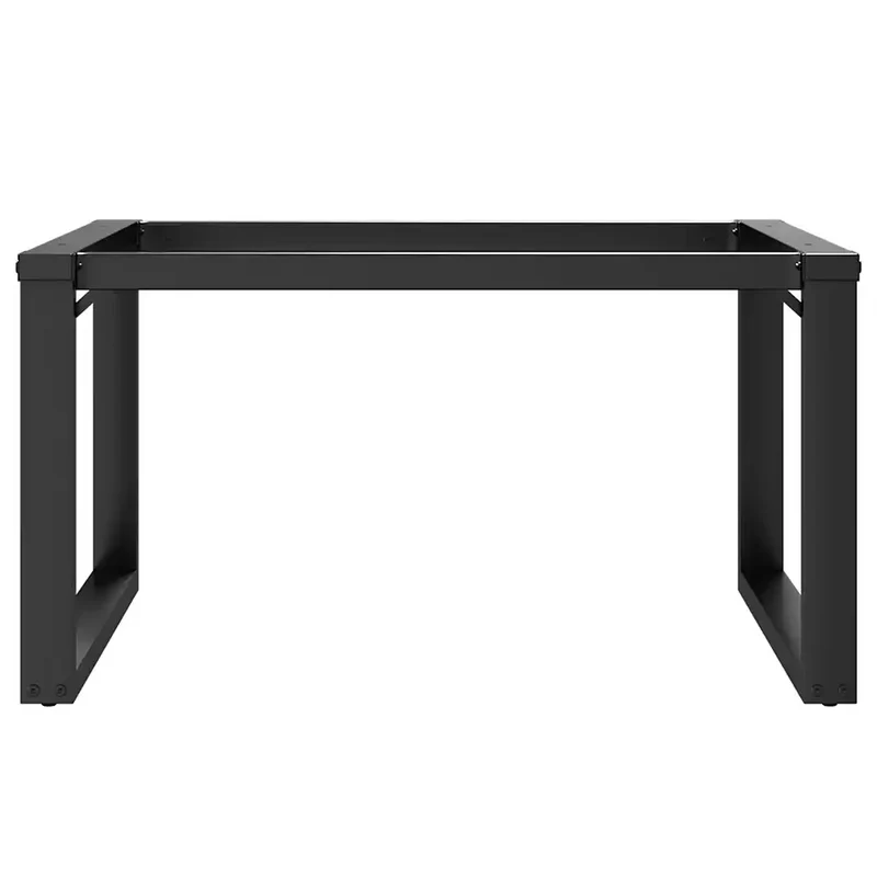 Pieds de table basse en O 70 x 60 x 43 cm robustes design industriel facile à installer en acier noir 02_0047216