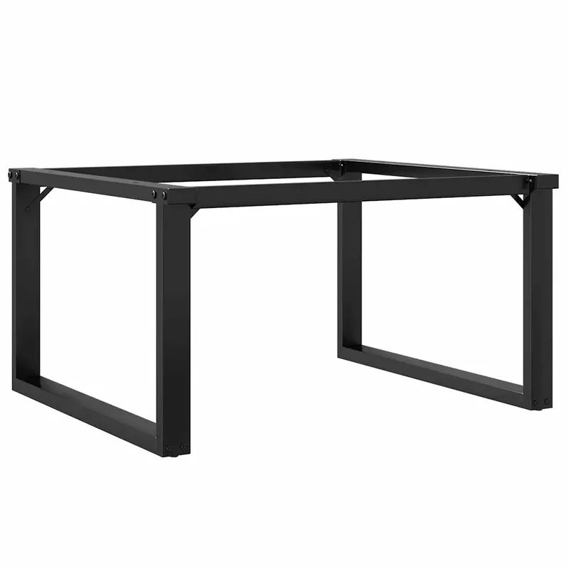 Pieds de table basse en O 70 x 60 x 43 cm robustes design industriel facile à installer en acier noir 02_0047216