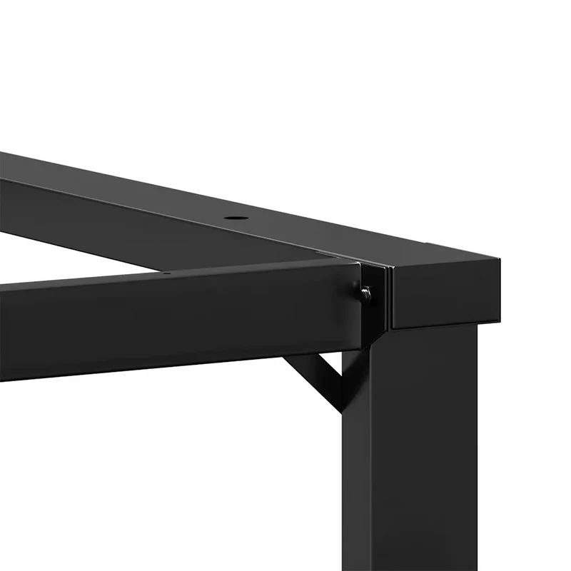 Pieds de table basse en O 70 x 60 x 43 cm robustes design industriel facile à installer en acier noir 02_0047216