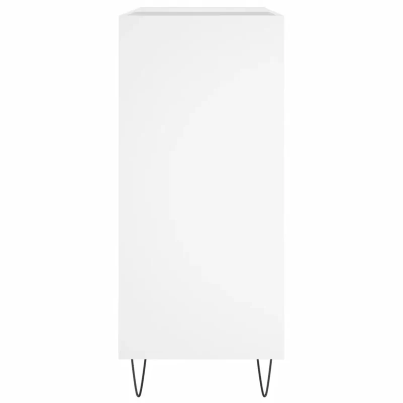 Armoire à disques classique pratique rangement 84,5 x 38 x 89 cm en bois d'ingénierie blanc 02_0049167