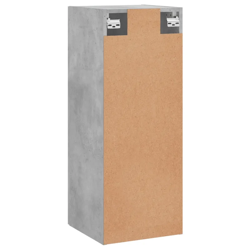 Armoire murale pratique rangement suspendu 34,5 x 34 x 90 cm en bois d'ingénierie gris béton 02_0048671