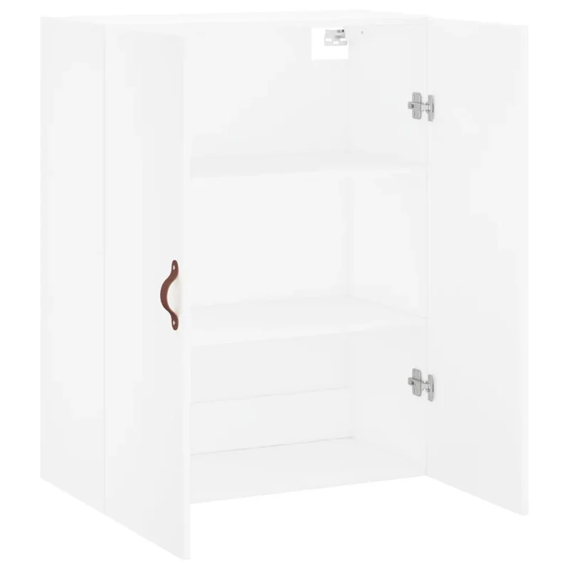 Armoire murale en bois d'ingénierie blanc 69,5 x 34 x 90 cm pratique design élégant rangement 02_0048566