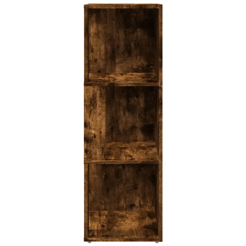 Armoire d'angle classique design peu encombrant 33 x 33 x 100 cm rangement avec 3 compartiments en bois d'ingénierie chêne fumé 02_0048518