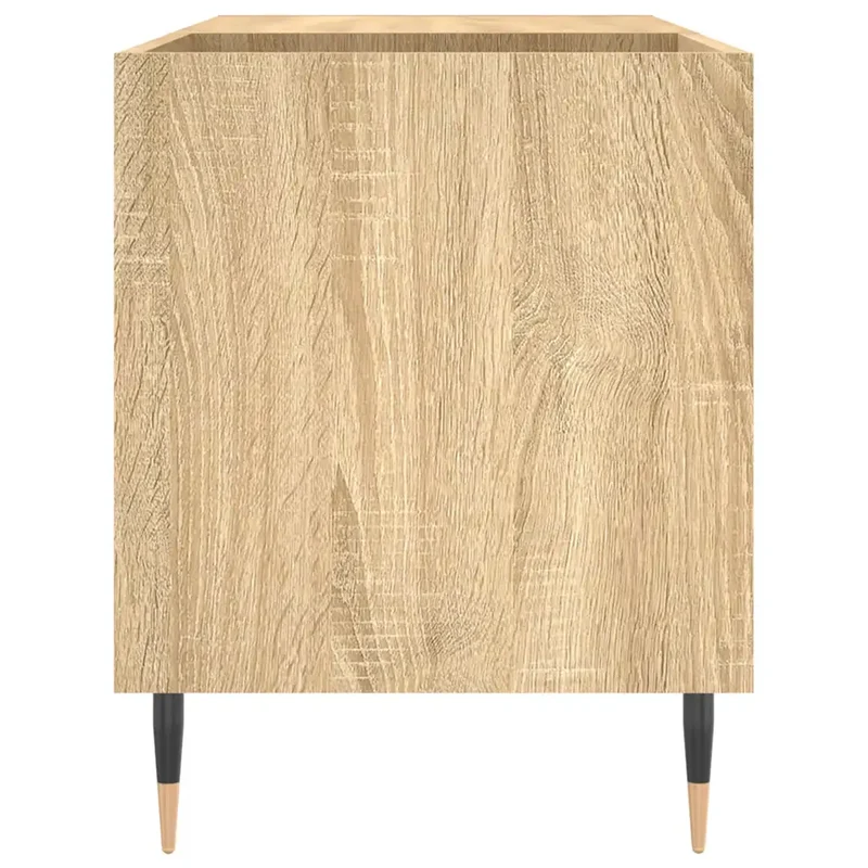 Armoire à disques pratique et classique 85 x 38 x 48 cm grand espace de rangement style industriel en bois chêne sonoma 02_0049103