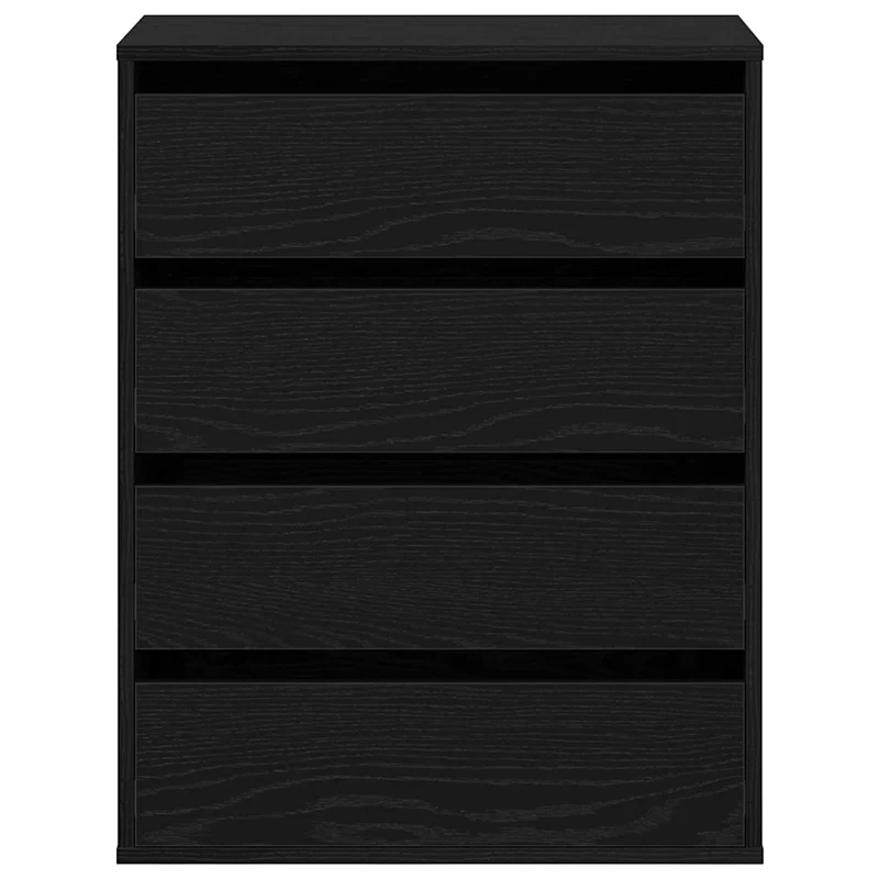 Armoire à tiroirs moderne rangement organisé 60 x 41 x 76 cm en bois d'ingénierie noir 02_0052158