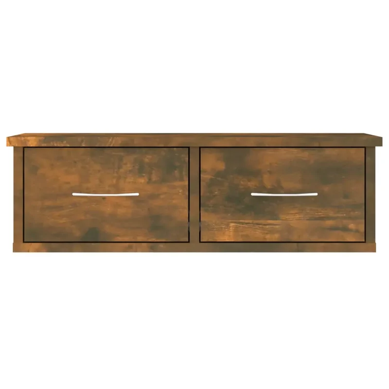 Armoire murale pratique chêne fumé 60 x 26 x 18 cm ample rangement design contemporain en bois d'ingénierie chêne fumé 02_0048126