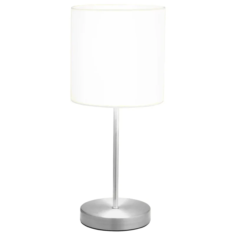 Lot de 2 lampes de table bouton tactile moderne 16 x 38,5 cm en métal blanc 02_0046011