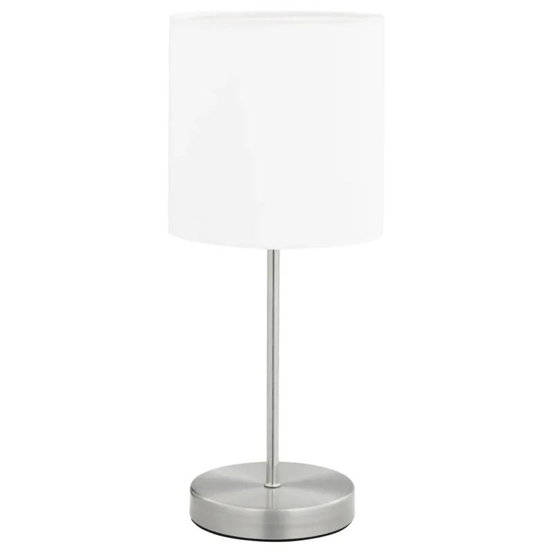 Lot de 2 lampes de table bouton tactile moderne 16 x 38,5 cm en métal blanc 02_0046011