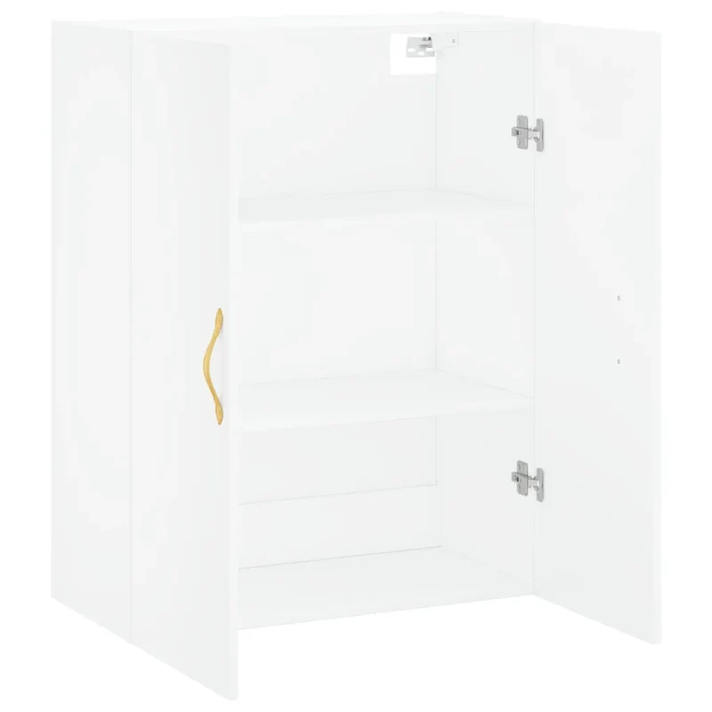 Armoire murale design élégant rangement suspendu 69,5 x 34 x 90 cm en bois d'ingénierie blanc 02_0048571