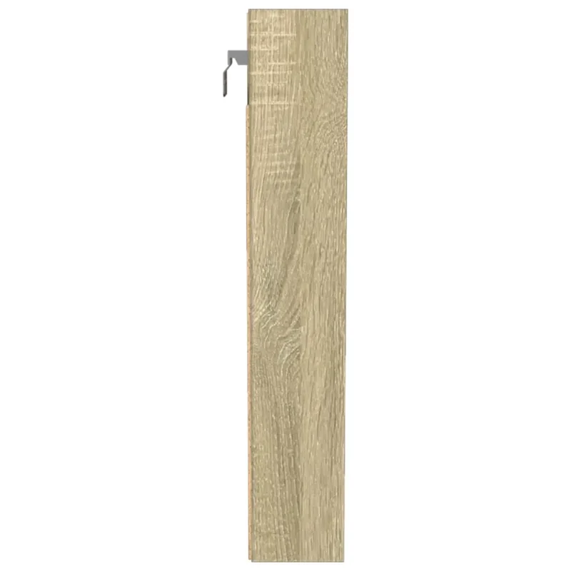 Armoire à vitrine design épuré rangement 100 x 8,5 x 50 cm en bois d'ingénierie chêne sonoma 02_0049517