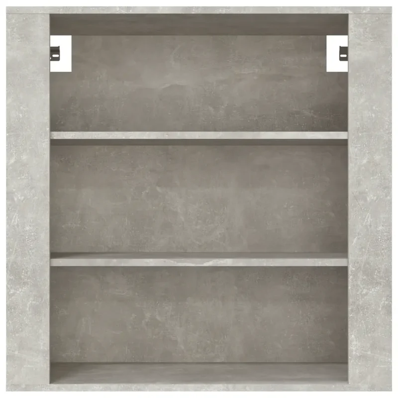 Armoire murale en bois d'ingénierie gris béton 80 x 33 x 80 cm rangement polyvalent design pratique 02_0048284